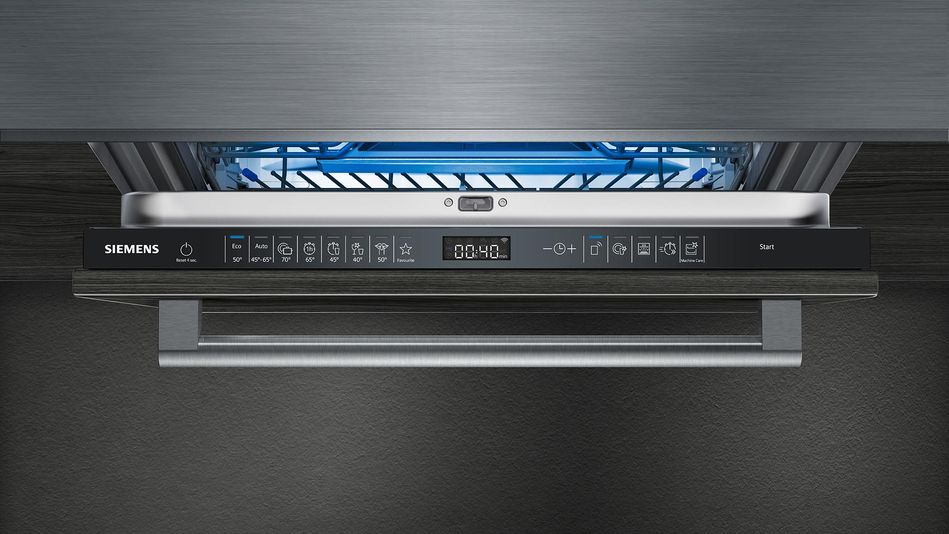Посудомийна машина Siemens вбудовувана, 14компл., A+++, 60см, дисплей, 3й кошик, білий (SN85ZX48CK) SN85ZX48CK фото