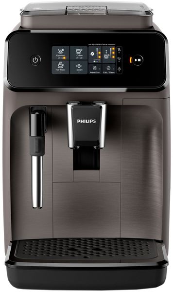 Кавомашина Philips Series 1200, 1.8л, зерно, ручний капуч, авторецептів -2, чорний (EP1224/00) EP1224/00 фото