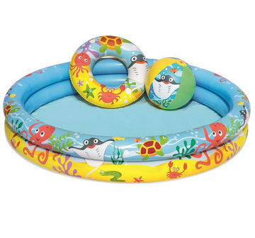 Детский надувной бассейн BW с мячом и кругом (51124) 51124 фото