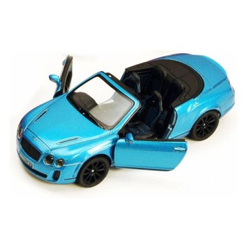 Автомодель легкова BENTLEY CONTINENTAL CONVERTIBLE (2010) 1:38, 5'' Синій (KT5353W(Blue)) KT5353W(Blue) фото