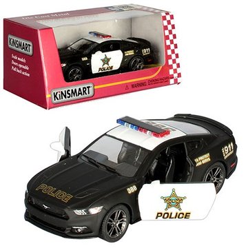 Машинка металлическая инерционная Ford Mustang GT Police Kinsmart 1:38 (KT5386WP) KT5386WP фото