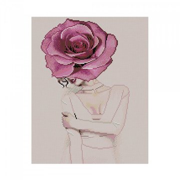 Алмазна мозаїка. Strateg "Дівчина-бутон троянди" 40х50 см (FA20182) FA20182 фото