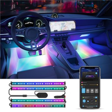 Набір розумного підсвічування для автомобіля Govee H7090 Interior Car Lights, RGBIC, Bluetooth, чорний - Уцінка H70900A1 фото