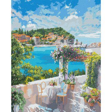 Картина "Сніданок біля моря" &copy;Ira Volkova Ідейка 40х50 см (KHO2834) KHO2834 фото