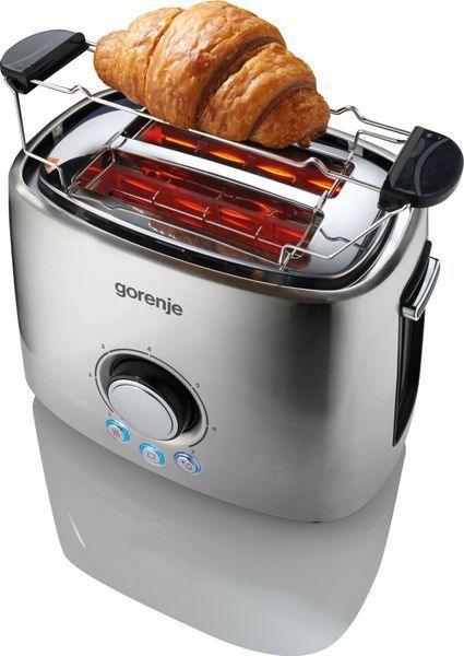 Тостер Gorenje, 1000Вт, пластик-метал , функц. розморож, автовідключення, нерж. T1000E - Уцінка T1000E фото