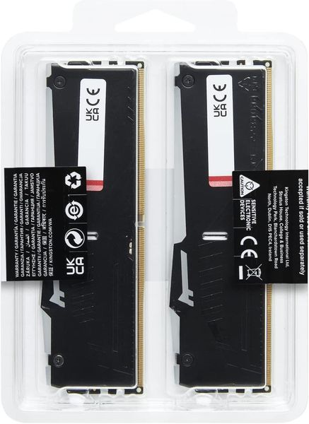 Пам'ять ПК Kingston DDR5 32GB KIT (16GBx2) 6000 FURY Beast RGB (KF560C40BBAK2-32) KF560C40BBAK2-32 фото