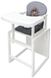 Стульчик-трансформер Babyroom Пеппи-240 белый серый/графит (ежик, цветы) (681007)