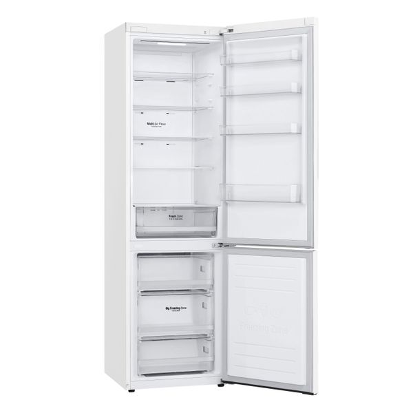 Холодильник LG з нижн. мороз., 203x60х68, холод.відд.-277л, мороз.відд.-107л, 2дв., А++, NF, інв., диспл зовн., зона св-ті, білий (GW-B509SQKM) GW-B509SQKM фото