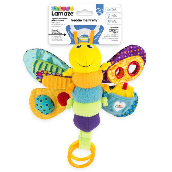 М'яка іграшка-підвіска Lamaze Метелик з прорізувачем і пищалкою (L27024) L27024 фото