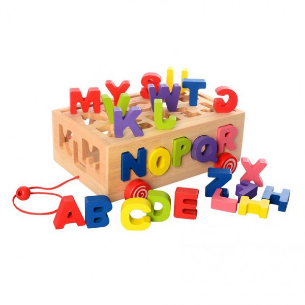 Деревянная игрушка Сортер MD 2422 каталка Буквы (MD 2422-1) MD 2422-1 фото