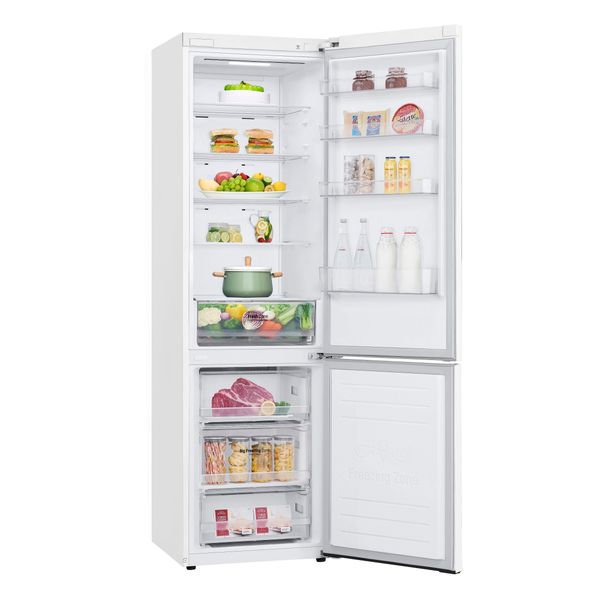 Холодильник LG з нижн. мороз., 203x60х68, холод.відд.-277л, мороз.відд.-107л, 2дв., А++, NF, інв., диспл зовн., зона св-ті, білий (GW-B509SQKM) GW-B509SQKM фото