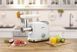 Мясорубка Gorenje, 1800Вт, продук.-2.1кг/мин, 2 решетки+для ковб.,кеббе, 3 терок, насадка для томатов, пластик+металл, белый - Уцінка - Уцінка