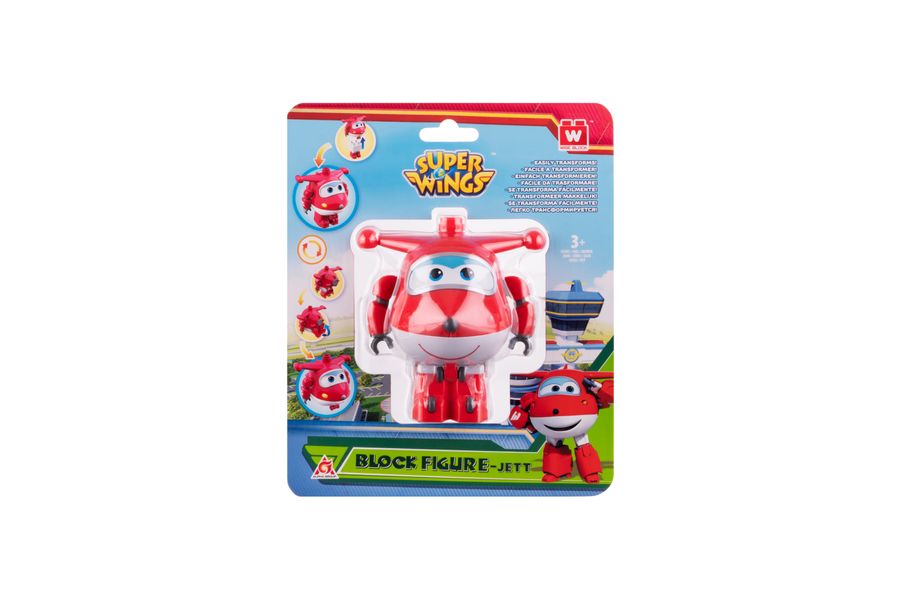 Игровая фигурка-трансформер Super Wings Medium Blocks High Value Figure Jett, Джетт (EU380004) EU380004 фото