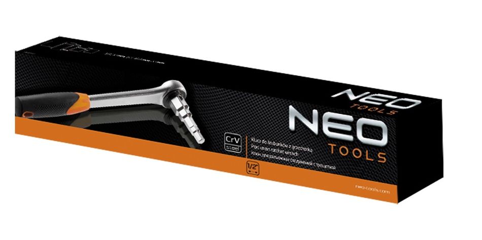 Ключ-тріскачка ступінчастий Neo Tools, 1/2", для роз'ємних з'єднань, CrV, 0.7кг (02-060) 02-060 фото