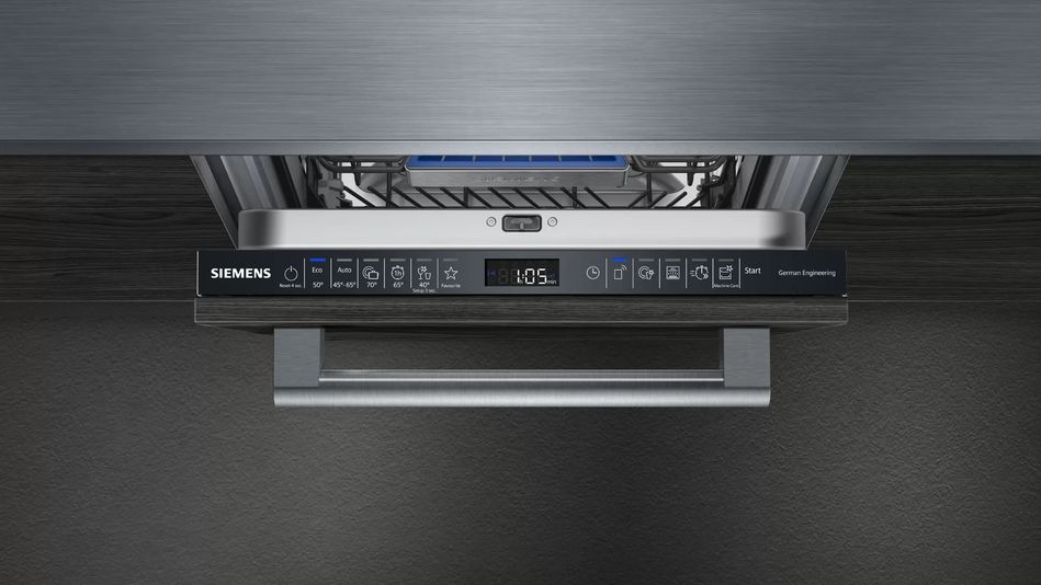 Посудомийна машина Siemens вбудовувана, 10компл., A+++, 45см, дисплей, 3й кошик, білий (SR65ZX10MK) SR65ZX10MK фото