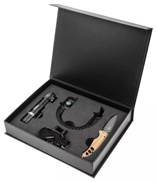 Подарунковий набір Neo Tools (ліхтар 99-026, туристичний браслет 63-140, складний ніж) 63-033 фото