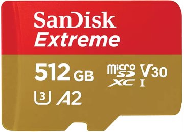 Карта пам'яті SanDisk microSD 512GB C10 UHS-I U3 R190/W130MB/s Extreme V30 (SDSQXAV-512G-GN6MN) SDSQXAV-512G-GN6MN фото