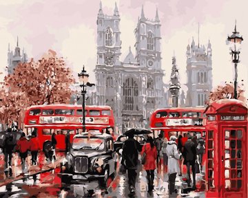 Картина по номерам. Brushme "Дождливый Лондон" GX8088, 40х50 см GX8088 фото
