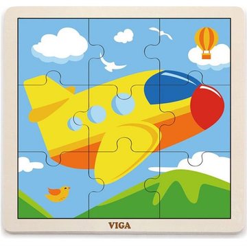 Деревянный пазл Viga Toys Самолетик, 9 эл. (51447) 51447 фото