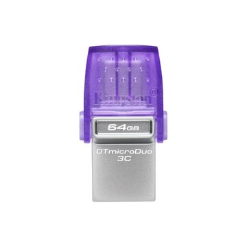 Накопичувач Kingston 64GB USB 3.2 Type-A + Type-C DT microDuo 3C R200MB/s (DTDUO3CG3/64GB) DTDUO3CG3/64GB фото