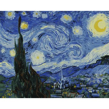 Картина за номерами "Зоряна ніч © Вінсент Ван Гог" Ідейка 40х50 см (KHO2857) KHO2857 фото