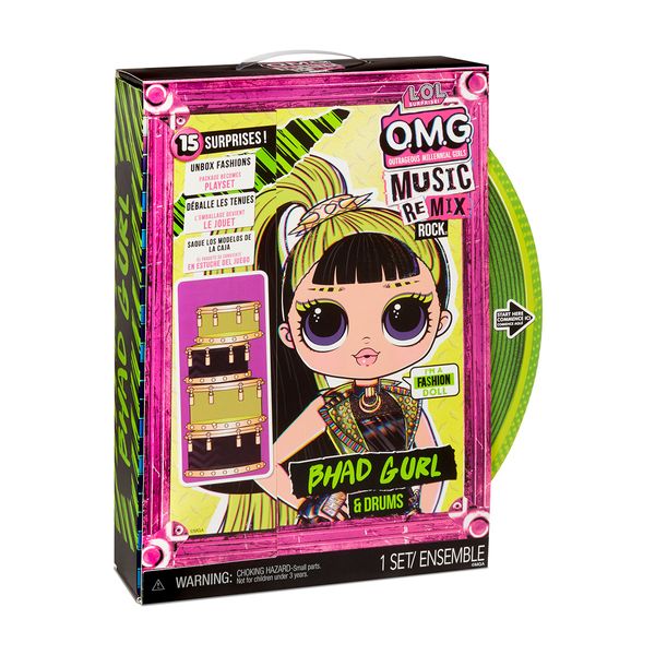 Ігровий набір з лялькою L.O.L. SURPRISE! серії "O.M.G. Remix Rock" - ЛЕДІ-РИТМ (з барабанами та акс.) (577584) 577584 фото