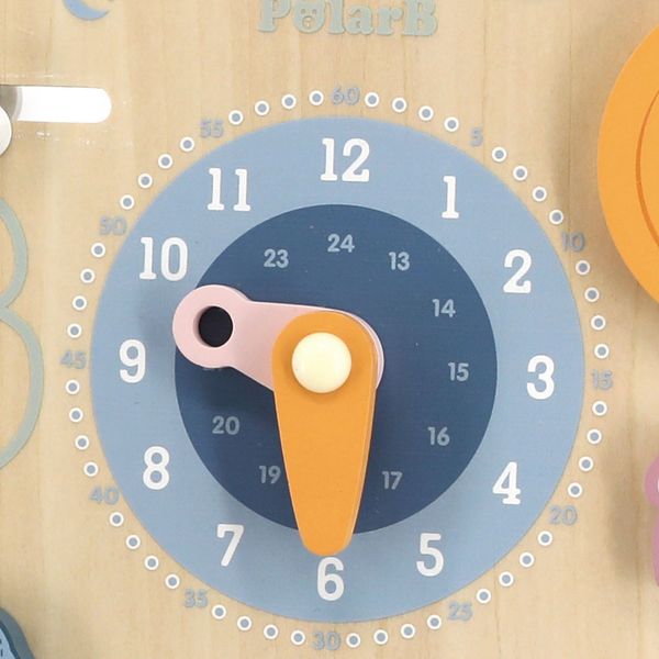 Дерев'яний календар Viga Toys PolarB з годинником, англійською мовою (44056) 44056 фото