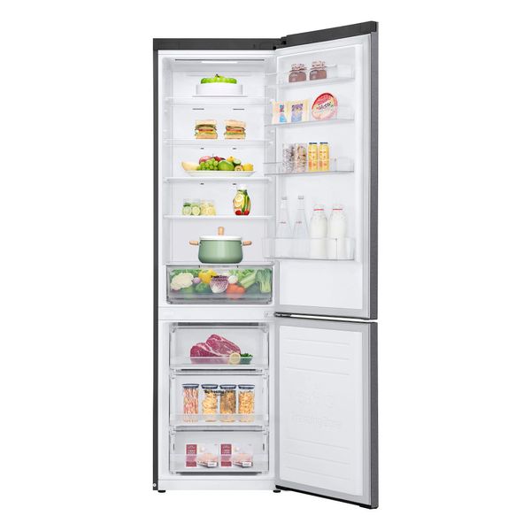 Холодильник LG з нижн. мороз., 203x60х68, холод.відд.-277л, мороз.відд.-107л, 2дв., А++, NF, інв., диспл зовн., зона св-ті, графіт (GW-B509SLKM) GW-B509SLKM фото