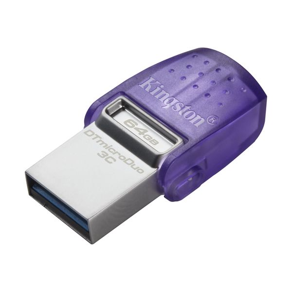 Накопичувач Kingston 64GB USB 3.2 Type-A + Type-C DT microDuo 3C R200MB/s (DTDUO3CG3/64GB) DTDUO3CG3/64GB фото