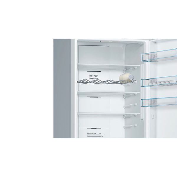 Холодильник Bosch з нижн. мороз., 203x60x67, xолод.відд.-279л, мороз.відд.-87л, 2дв., А++, NF, інв., нерж (KGN39VL316) KGN39VL316 фото