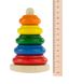 Пирамидка деревянная классическая разноцветная Nic NIC2310 - Уцінка - Уцінка