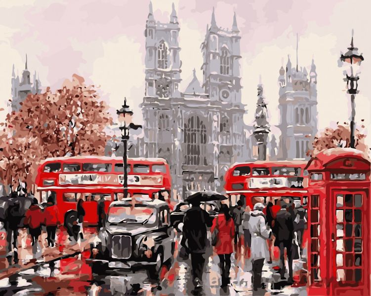Картина по номерам. Brushme "Дождливый Лондон" , 40х50 см (GX8088) GX8088 фото
