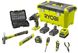 Шурупокрут-дриль ударний акумуляторний Ryobi R18PD3-220TАг, 18В 2х2.0Аг, 0-500/0-1800об/хв, з набором ручного інструменту та оснащенням, з toolbox, 1.3кг (5133005506)
