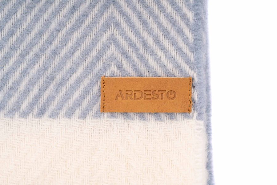 Плед Ardesto Leonardo Bianco, 140x200см, 100% вовна, блакитний (ART0503LB) ART0503LB фото