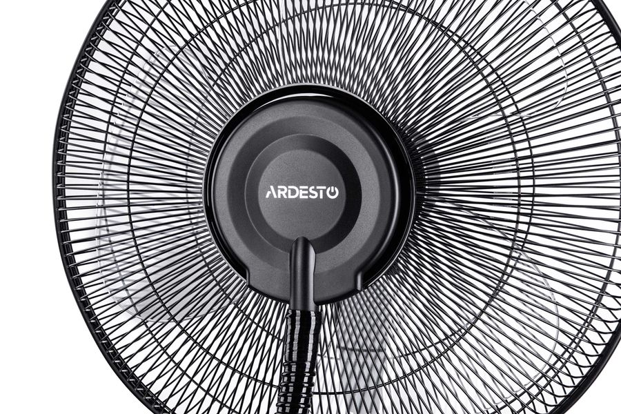 Вентилятор напольный Ardesto , 100 Вт, с функцией холодного пара, дисплей, таймер, пульт ДУ, черный-серебро FNM-X2S фото