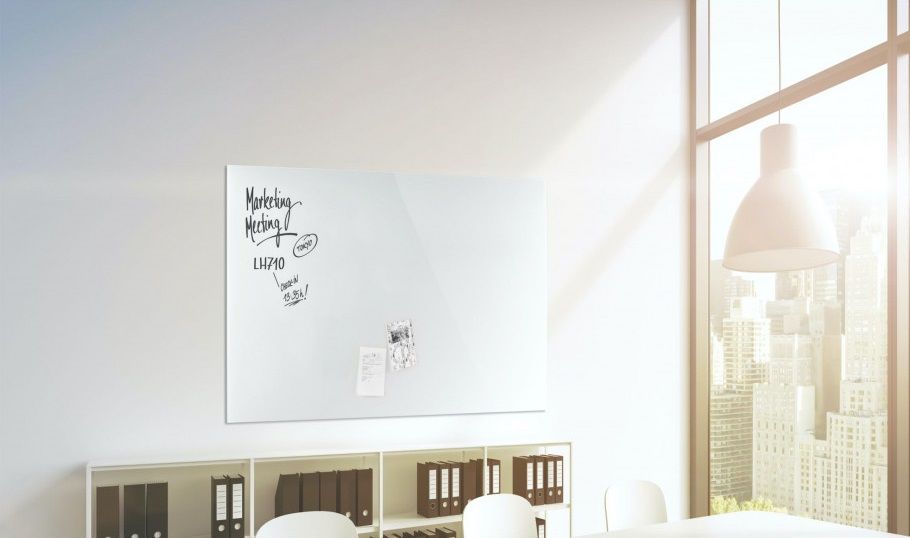 Доска стеклянная магнитно-маркерная 1200x900 белая Magnetoplan Glassboard-White 13404000 фото