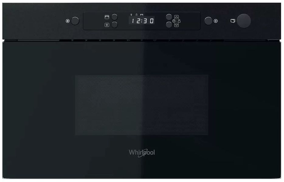 Мікрохвильова піч Whirlpool вбудовувана, 22л, електронне упр., 750Вт, дисплей, чорний MBNA900B фото