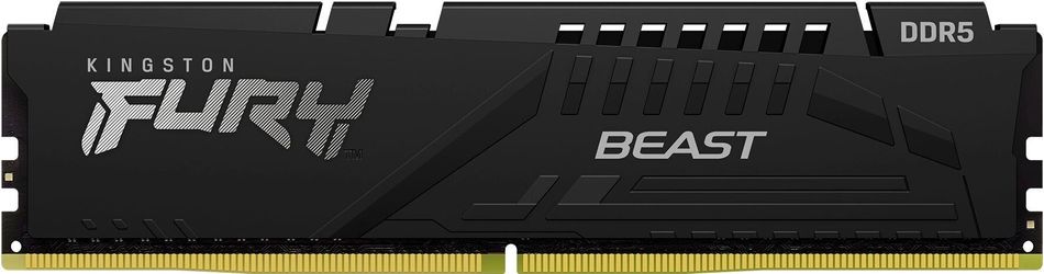 Пам'ять ПК Kingston DDR5 32GB KIT (16GBx2) 6000 FURY Beast Black (KF560C40BBK2-32) KF560C40BBK2-32 фото
