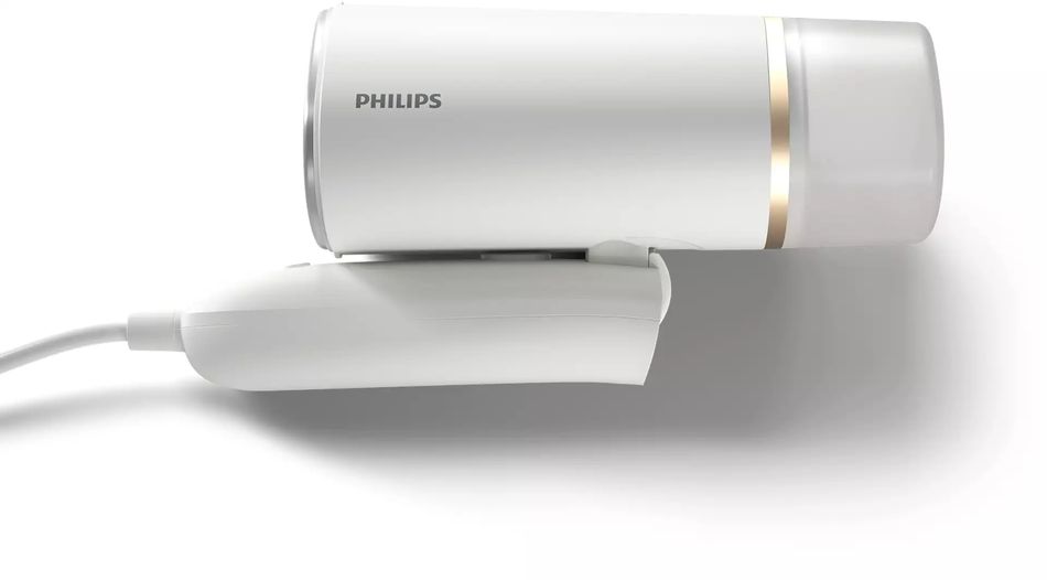 Отпариватель Philips компактный 3000 Series, 1000Вт, 120мл, постоянная пара – 20гр, складная ручка, керам. подошва, белый (STH3020/10) STH3020/10 фото