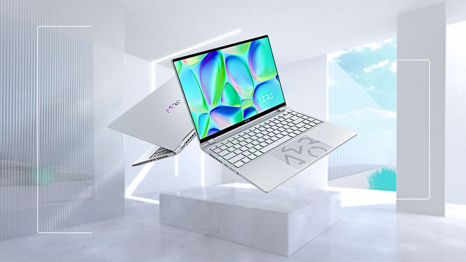 Ноутбук AERO 14.0 QHD+ OLED 90Hz, Intel i7-13700H, 16GB, F1TB, NVD4050-6, W11, сріблястий (AERO_14_BMF-72KZBB4SO) AERO_14_BMF-72KZBB4SO фото