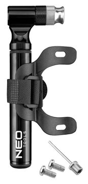 Насос велосипедний Neo Tools, з кронштейном для кріплення до рами, 13.7см, 0.07кг 91-015 фото