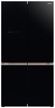 Холодильник Hitachi багатодверний, 184x90х72, холод.відд.-372л, мороз.відд.-196л, 4дв., А+, NF, інв., зона нульова, вакуум, льодоген., чорний (скло) R-WB720VUC0GBK R-WB720VUC0GBK фото