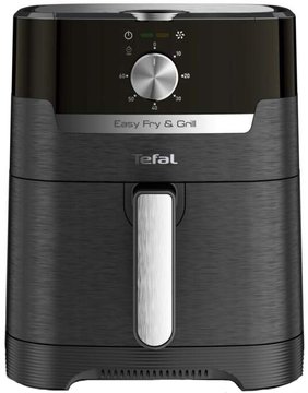 Мультипечь Tefal Air Fry&Grill, 1550Вт, чаша-4,2л, кнопочное управление, пластик, черный EY501815 фото