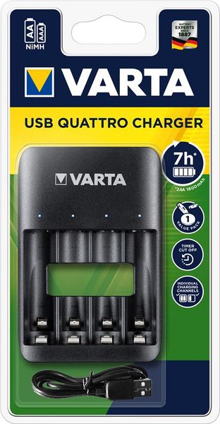 Зарядний пристрій Varta Value USB Quattro Charger pro 4x AA/AAA (57652101401) 57652101401 фото