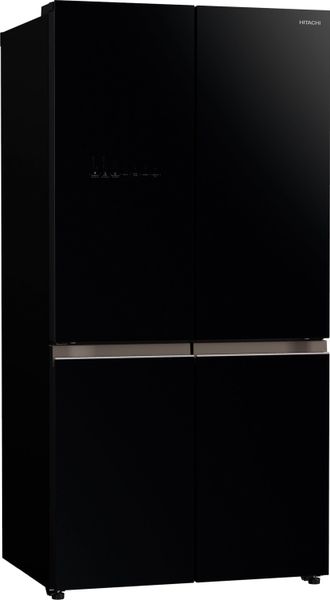 Холодильник Hitachi багатодверний, 184x90х72, холод.відд.-372л, мороз.відд.-196л, 4дв., А+, NF, інв., зона нульова, вакуум, льодоген., чорний (скло) (R-WB720VUC0GBK) R-WB720VUC0GBK фото