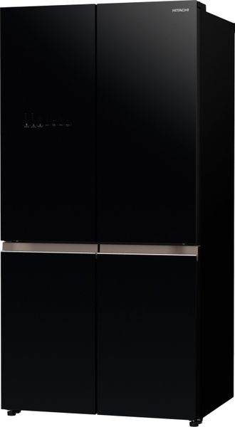 Холодильник Hitachi багатодверний, 184x90х72, холод.відд.-372л, мороз.відд.-196л, 4дв., А+, NF, інв., зона нульова, вакуум, льодоген., чорний (скло) (R-WB720VUC0GBK) R-WB720VUC0GBK фото