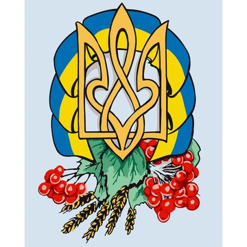 Картина за номерами "Герб України" 10592 40х50 см 10592 фото