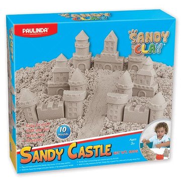 Песок для творчества Paulinda Sandy clay Sandy Замок 600г 10 ед PL-140022 - Уцінка PL-140022 фото