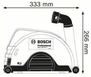 Кожух пиловідведення для УШМ Bosch GDE 230 FC-T, 230мм, 2.1 кг (1.600.A00.3DM) 1.600.A00.3DM фото