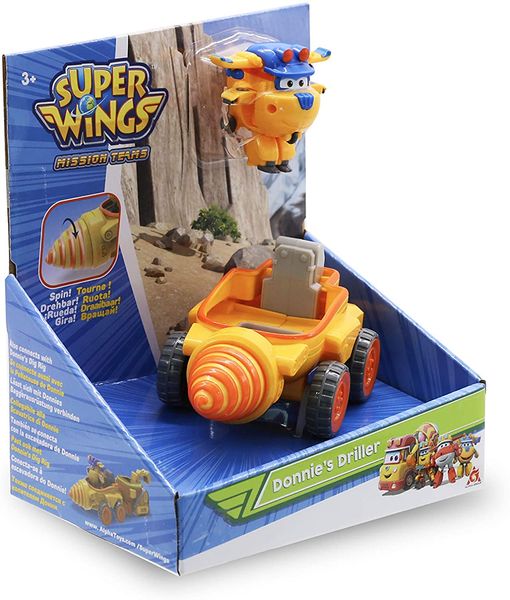 Игровой набор Super Wings Donnie's Driller, бурильный автомобиль Донни (EU730843) EU730843 фото